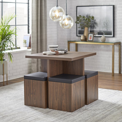 Andover Mills Falmer 3 Piece Counter Height Solid Wood Dining Set Reviews Wayfair